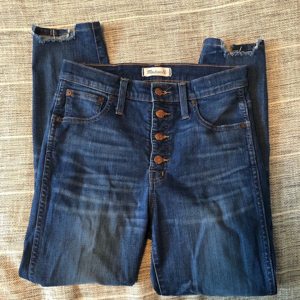 Madewell 10” High Rise Skinny with Chewed Hem